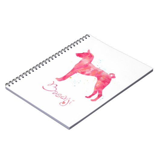 Carnet Aquarelle Basenji (Côté gauche)