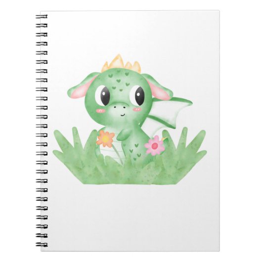 Carnet Aquarelle Bébé Cute Dragon (Devant)