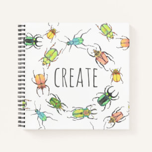 Carnet Aquarelle Beetle Lovebugs Créer Sketchbook