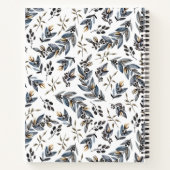 Carnet Aquarelle Black Feuille Berries Monogram Recette | (Dos)