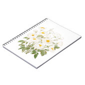 Carnet aquarelle blanche bouquet de rose et encre (Côté gauche)