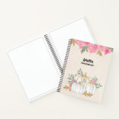 Carnet Aquarelle blanche et Citrouille or (Intérieur)