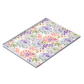 Carnet Aquarelle blanche, fleurs roses (Côté gauche)