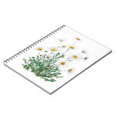 Carnet aquarelle blanche Margaret daisy (Côté gauche)