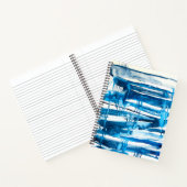 Carnet Aquarelle bleu art abstrait (Intérieur)