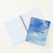 Carnet Aquarelle bleu & blanc sur mesure (Intérieur)