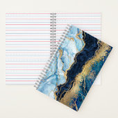 Carnet Aquarelle bleu       MarbreOr (À l'intérieur)