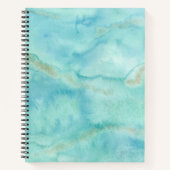 Carnet Aquarelle bleu océan (Devant)