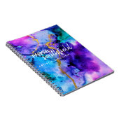 Carnet Aquarelle bleu or pourpre (Côté Droit)