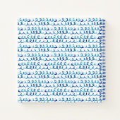 Carnet Aquarelle bleu peinte à la main Motif ondulé (Dos)
