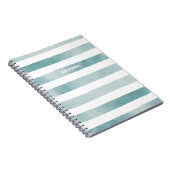 Carnet Aquarelle bleu rayures nautiques. Lignes Abstraite (Côté Droit)