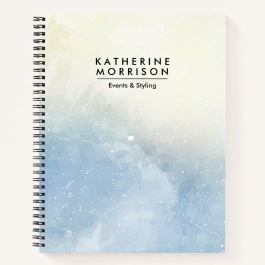 Carnet Aquarelle bleue (Devant)