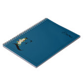 Carnet Aquarelle bleue de marguerite hibiscus initial (Côté gauche)