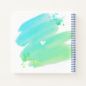 Carnet Aquarelle bleue Femme réussie Script Gratitude (Dos)