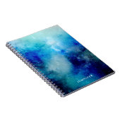 Carnet Aquarelle bleue Galaxie (Côté Droit)