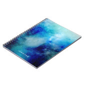 Carnet Aquarelle bleue Galaxie (Côté gauche)