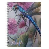 Carnet Aquarelle Bleue libellule (Devant)