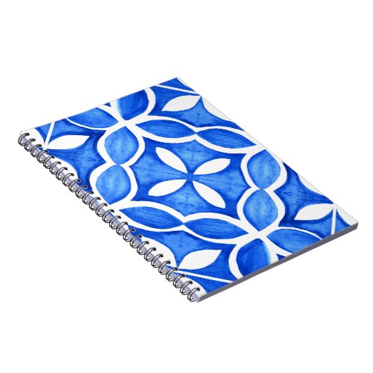 Carnet Aquarelle bleue Toscane italienne Carrelage (Côté Droit)