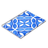 Carnet Aquarelle bleue Toscane italienne Carrelage (Côté gauche)