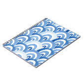 Carnet Aquarelle bleue : Vagues de mer Abstraites (Côté gauche)