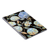 Carnet Aquarelle Blue Hydrangea : Motif foncé sans couleu (Côté Droit)