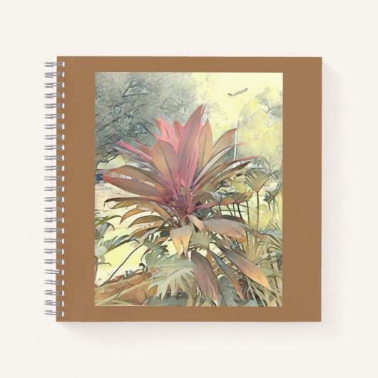 Carnet Aquarelle botanique Abstraite Bush Garden (Devant)