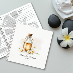 Carnet Aquarelle botanique Chamomile essentielle Huiles