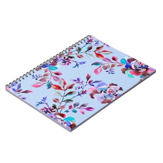 Carnet Aquarelle botanique sans couture motif. Main dessi (Côté gauche)