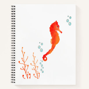 Carnet Aquarelle Boug de cheval de mer - Mignonne écaille