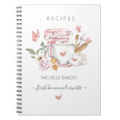 Carnet Aquarelle Boulangerie mixer Recettes (Devant)