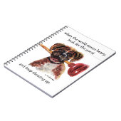 Carnet aquarelle Boxer + inspiration dicton (Côté gauche)