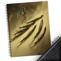 Aquarelle Brown Sardine Art Initiales Fumée Ombre