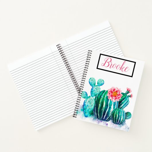 Carnet aquarelle Cactus (Intérieur)