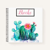 Carnet aquarelle Cactus (Devant)