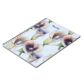 Carnet Aquarelle Calla Lys dans les couleurs dégradées (Côté gauche)
