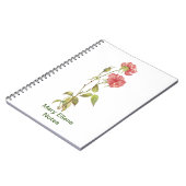 Carnet aquarelle carnation rose (Côté gauche)