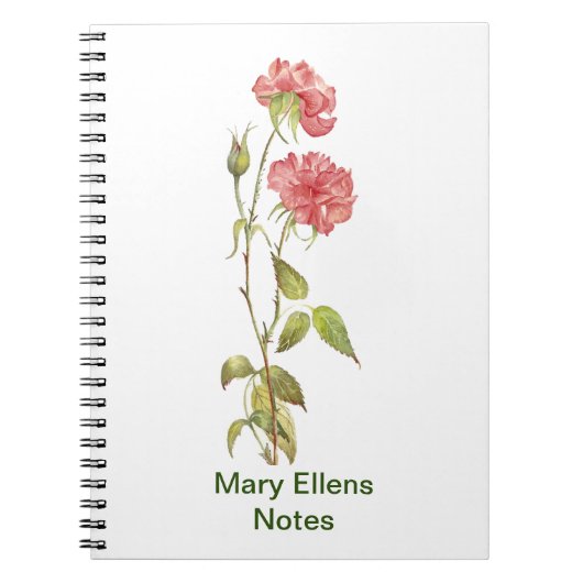 Carnet aquarelle carnation rose (Devant)