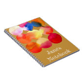 Carnet Aquarelle cercle motif art abstrait couleur chaude (Côté Droit)