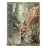Carnet Aquarelle Cerf de la Forêt Nature (Devant)