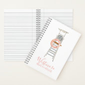 Carnet Aquarelle Chaise de garde-vie (À l'intérieur)