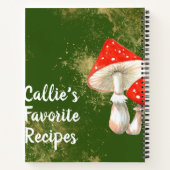Carnet Aquarelle Champignons Recette personnalisée (Dos)