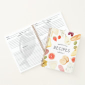 Carnet Aquarelle Charcuterie Recette personnalisée (Intérieur)