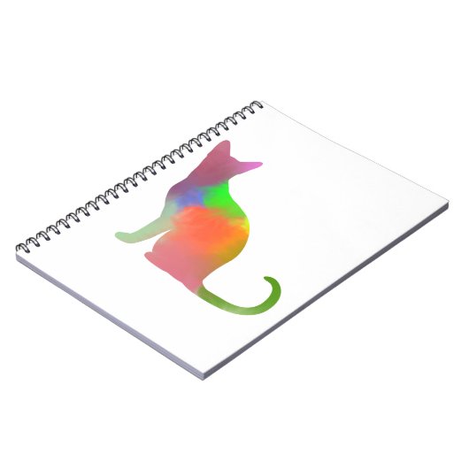 Carnet Aquarelle Chat Silhouette (Côté gauche)