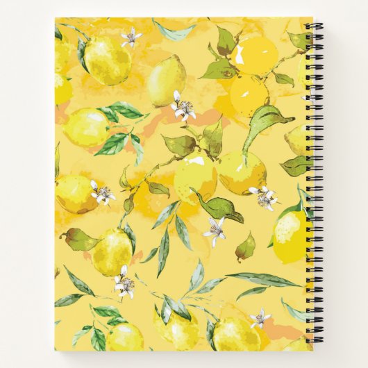 Carnet Aquarelle citron IV (Dos)