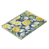 Carnet Aquarelle Citron Motif (Côté gauche)