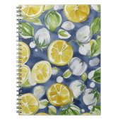 Carnet Aquarelle Citron Motif (Devant)