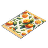Carnet Aquarelle Citrus Orange Feuille Mariage (Côté gauche)