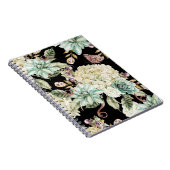 Carnet Aquarelle claire : Motif Rose Hydrangea. (Côté Droit)