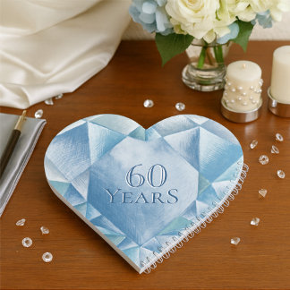 Carnet Aquarelle Coeur Diamond 60e anniversaire de mariag