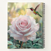 Carnet Aquarelle Colibri et spirale rose (Dos)